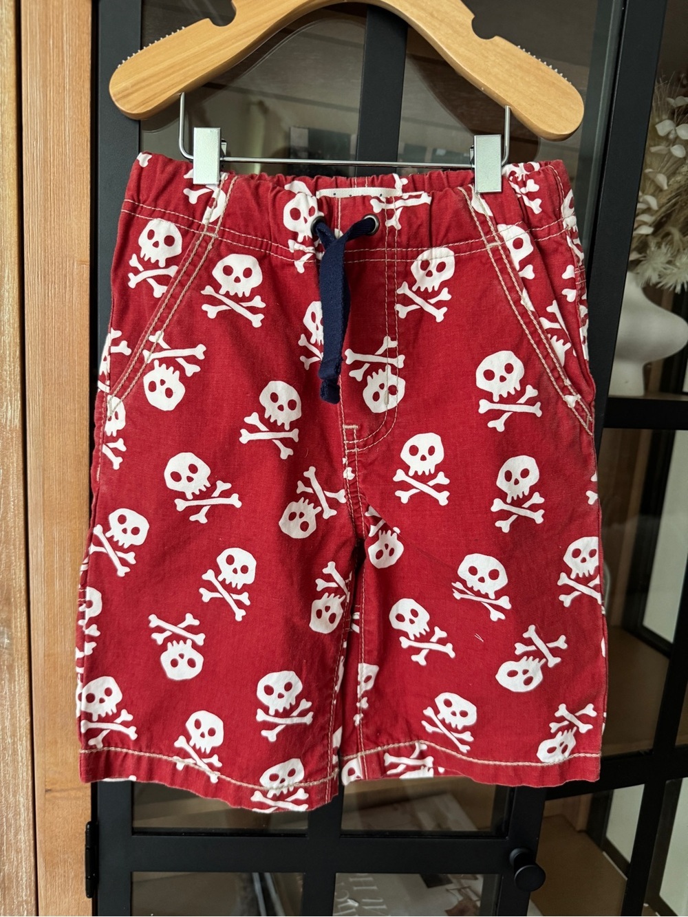 Mini Boden skull cargo shorts toddler boys pirates drawstring tall 7”